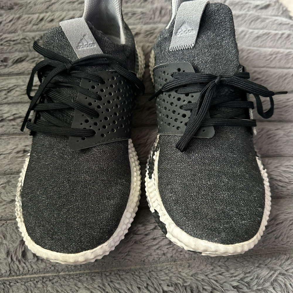 Adidas Charcoal and Light Gray Athletic Shoes
